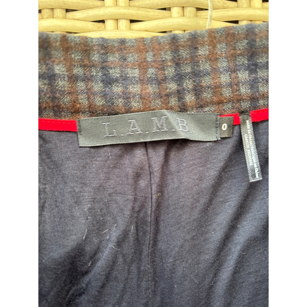 L.A.M.B. Plaid Wool Blend Pants Size 0 whimsigoth Y2K punk dark academia - Picture 6 of 11